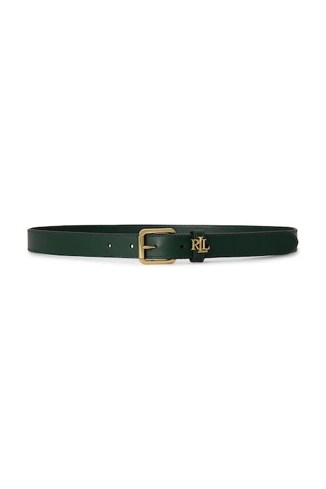 Lauren Ralph Lauren Pasek damski skórzany zielony 412968763