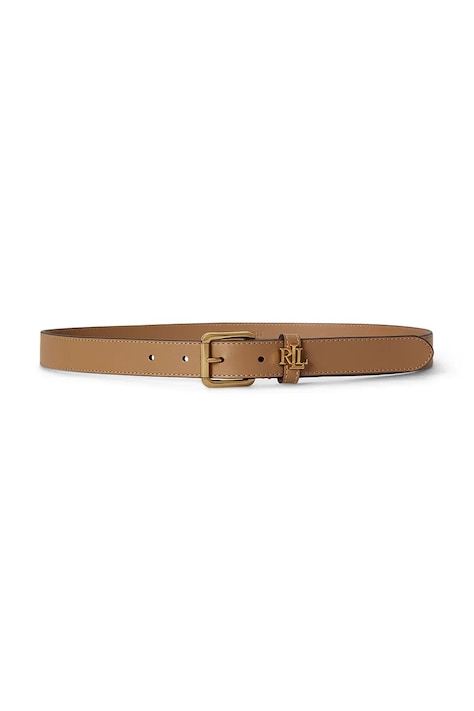 Lauren Ralph Lauren Pasek damski skórzany beżowy 412968763