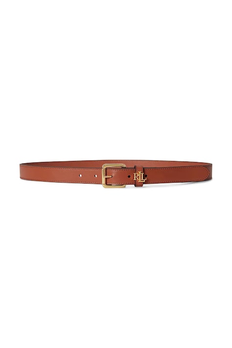 Lauren Ralph Lauren pasek damski skórzany brązowy 412968763