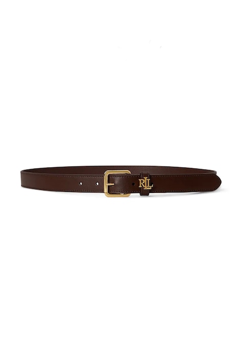 Lauren Ralph Lauren pasek damski skórzany brązowy 412968763