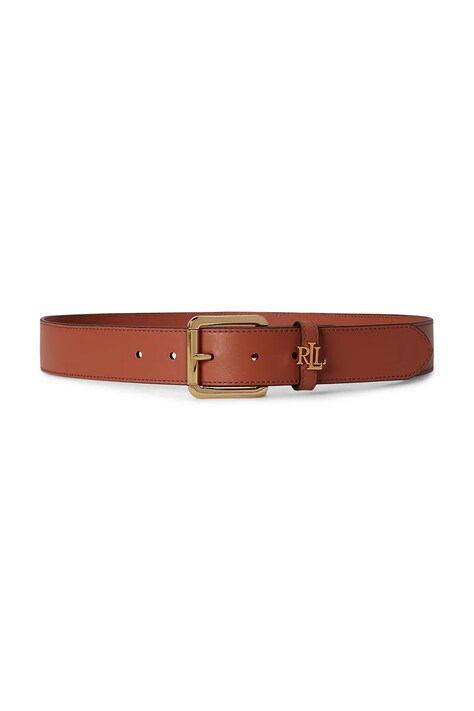 Lauren Ralph Lauren pasek damski skórzany brązowy 412968765