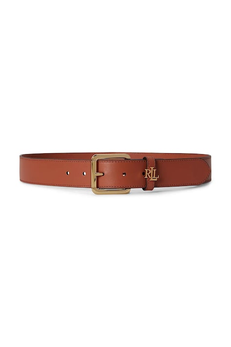 Lauren Ralph Lauren pasek damski skórzany brązowy 412968765