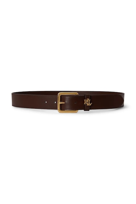 Lauren Ralph Lauren pasek damski skórzany brązowy 412968765