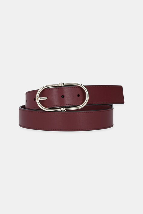 Kožený opasok Furla dámsky, bordová farba, WC00077 AX0733 26700