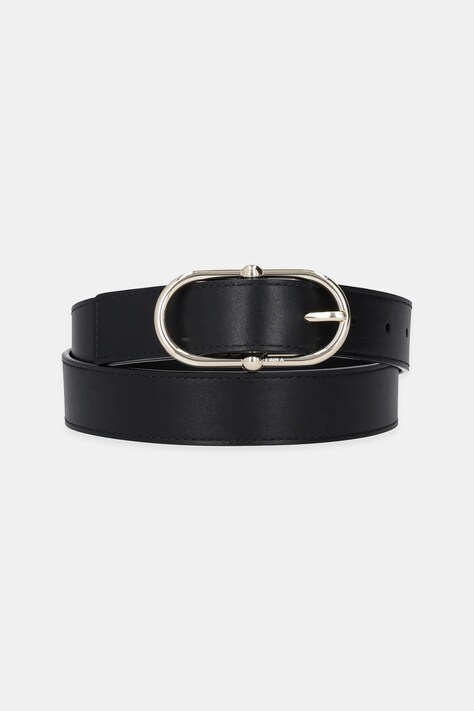 Kožený pásek Furla dámský, černá barva, WC00077 AX0733 O6000