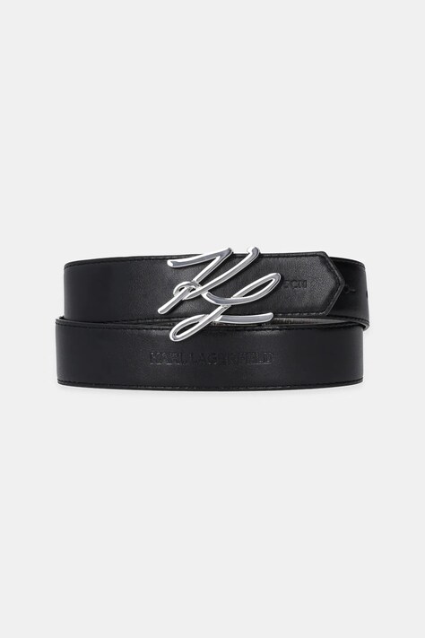 Двосторонній шкіряний ремінь Karl Lagerfeld — SS25-PAD025, сірий — фото 2