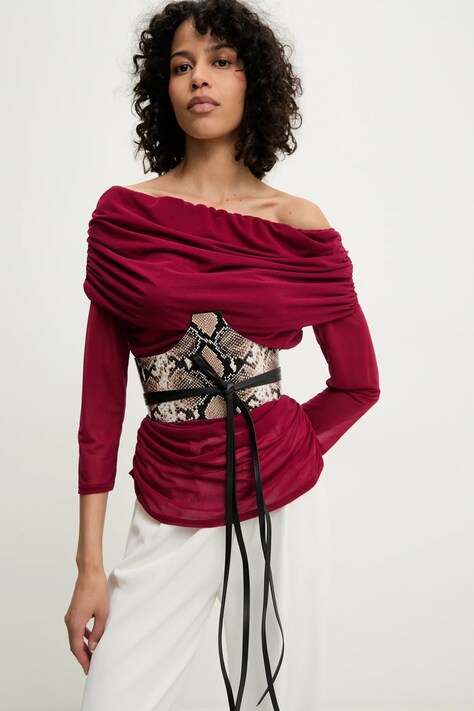 Kožni remen IRO za žene, boja: crna, WP130LANNY