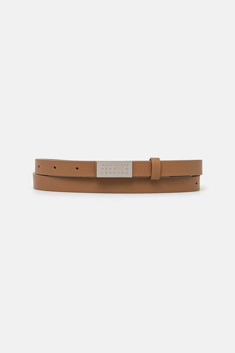 Kožený pásek MM6 Maison Margiela dámský, hnědá barva, SA5TP0011