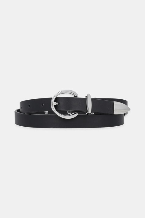 Marella curea de piele MARIO femei, culoarea negru, 2513501046200