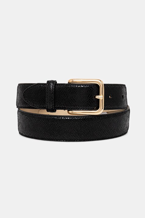 Kožený pásek Guess dámský, černá barva, BW9190 P5135