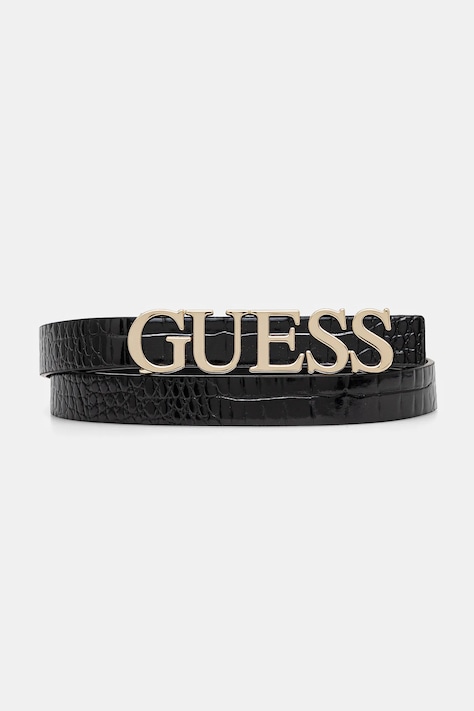 Guess curea SYLVYE femei, culoarea negru, BW9206 P5120