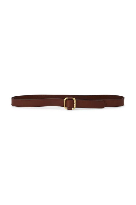 Kožený pásek Lauren Ralph Lauren dámský, hnědá barva, 412758842