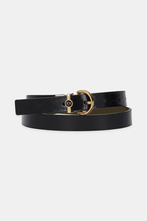 Pinko curea de piele cu două fețe culoarea negru, 104592 A2BY