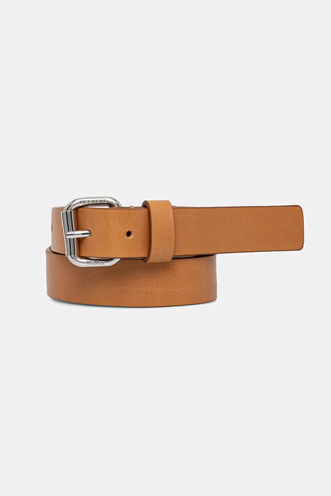 Weekend Max Mara curea de piele femei, culoarea maro, 2515501065600