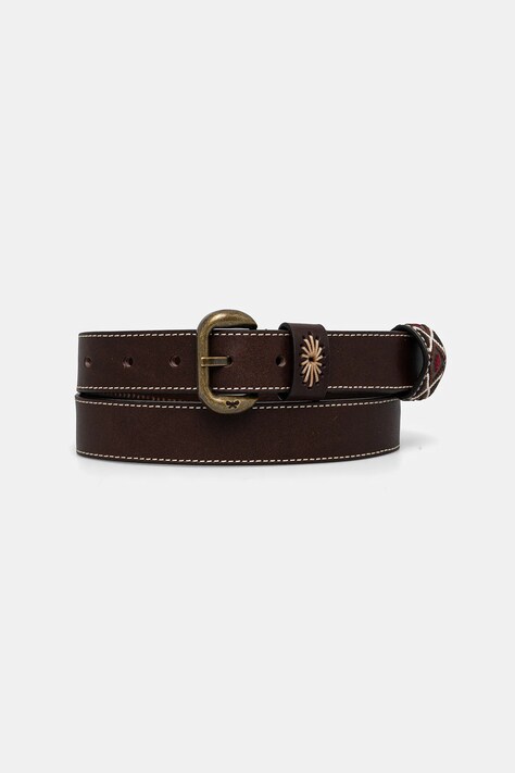 Kožený pásek Weekend Max Mara dámský, hnědá barva, 2515501075600