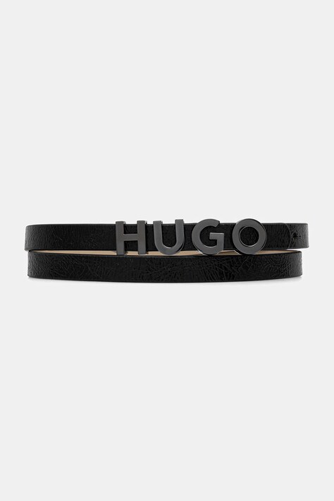 Pásek HUGO dámský, černá barva, 50542516