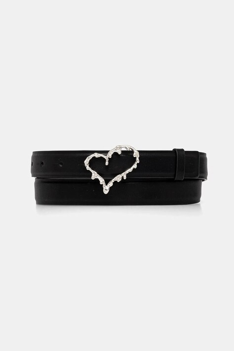 Desigual curea HEART femei, culoarea negru, 25SARL22
