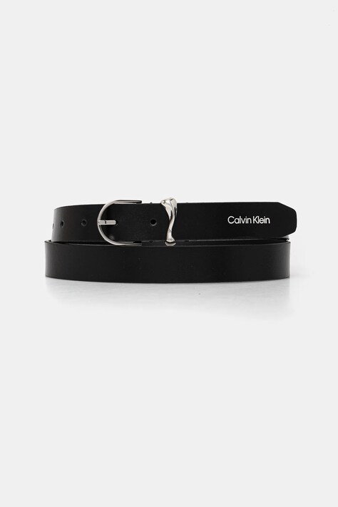 Шкіряний ремінь Calvin Klein жіночий колір чорний K60K613234