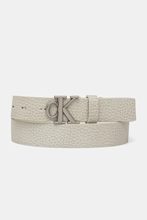 Calvin Klein Jeans curea de piele femei, culoarea bej, LV04K7003G