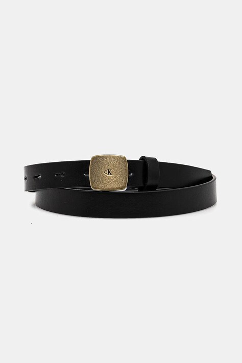 Calvin Klein Jeans curea de piele femei, culoarea negru, LV04K7007G