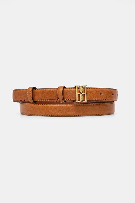By Malene Birger curea de piele MARLOS femei, culoarea maro, 103205