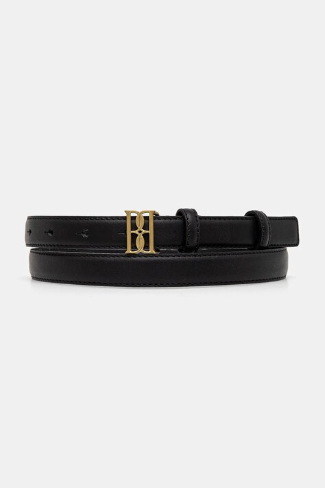 By Malene Birger curea de piele MARLOS femei, culoarea negru, 103205