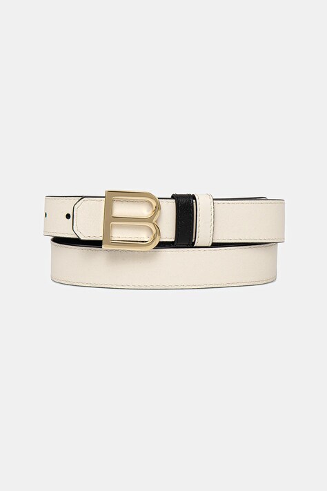 Bally curea de piele cu doua fete femei, culoarea bej, WBG00B