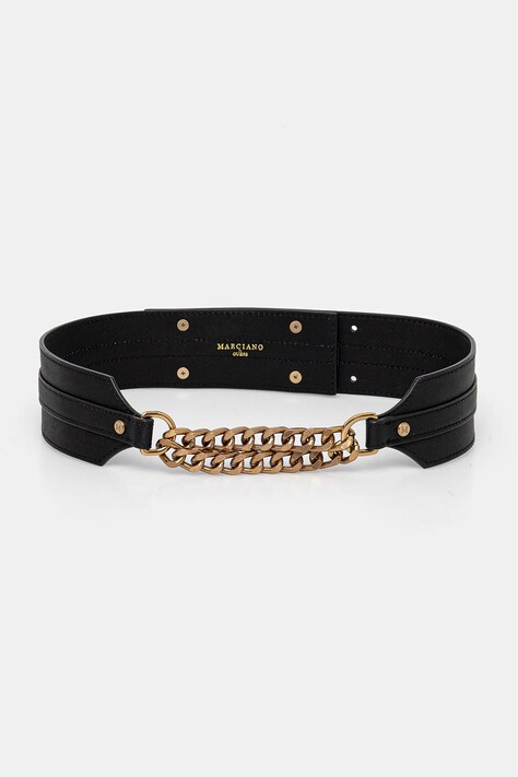 Kožený pásek Marciano Guess dámský, černá barva, 5GGZ14 7330A