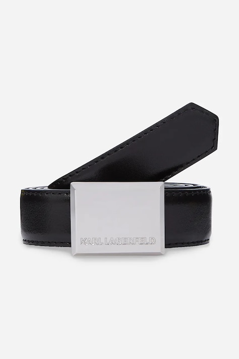 Karl Lagerfeld curea de piele femei, culoarea negru, A2W33051