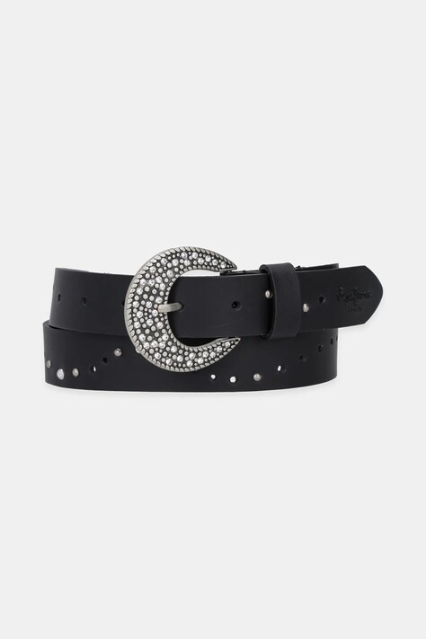 Pásek Pepe Jeans PIXIE BELT dámský, černá barva, PL020867