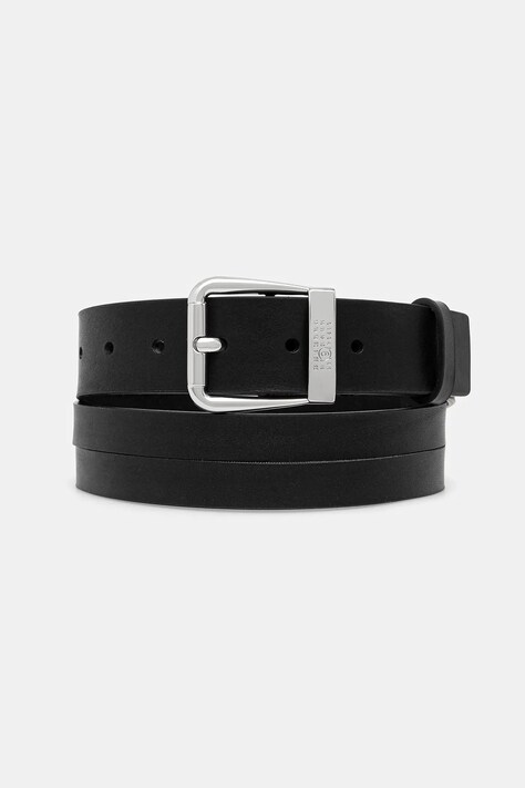 MM6 Maison Margiela curea de piele culoarea negru, SA6TP0022