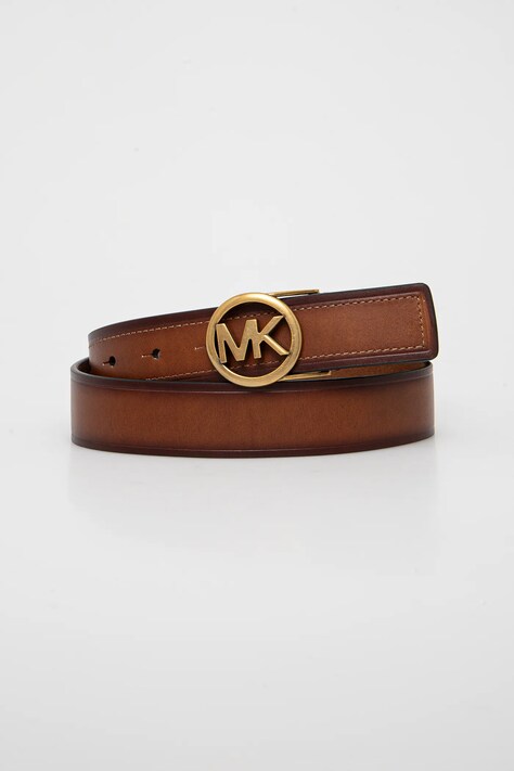 Kožený pásek MICHAEL Michael Kors dámský, hnědá barva, 559167