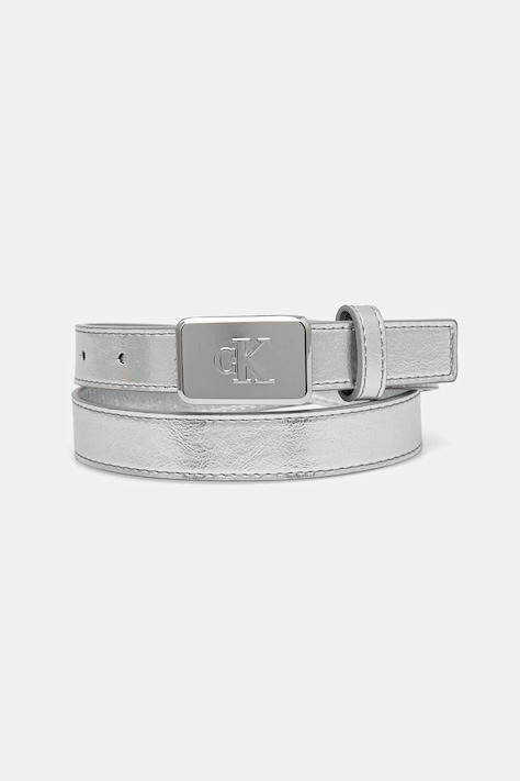 Calvin Klein Jeans pasek dziecięcy 0 kolor srebrny IU0IU00666