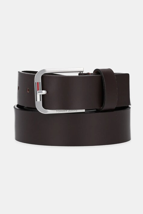 Кожаный ремень Tommy Jeans мужской цвет коричневый AM0AM12926