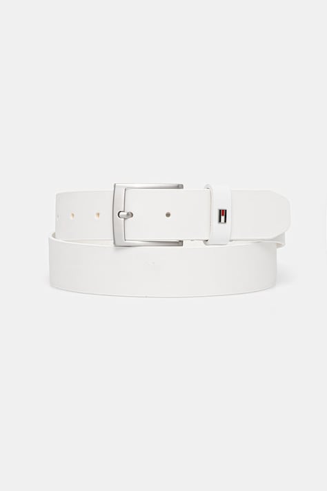 Tommy Hilfiger ζώνη ανδρική δερμάτινη λευκή AM0AM13014