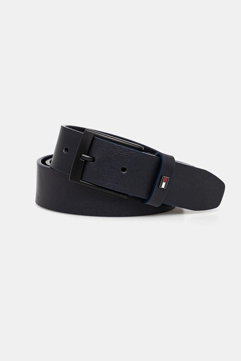 Tommy Hilfiger curea de piele barbati, culoarea albastru marin, AM0AM13014