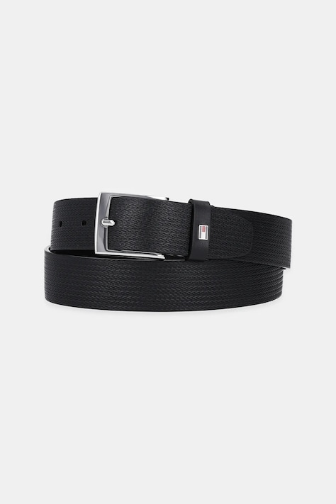 Tommy Hilfiger curea de piele bărbați, culoarea negru, AM0AM13015