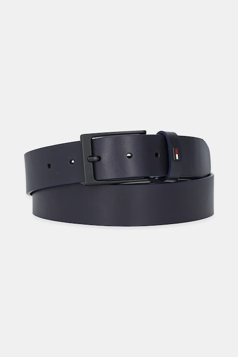 Kožený pásek Tommy Hilfiger pánský, černá barva, AM0AM13016