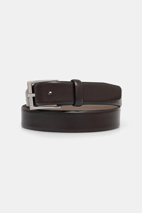 BOSS curea de piele barbati, culoarea maro, 50537028