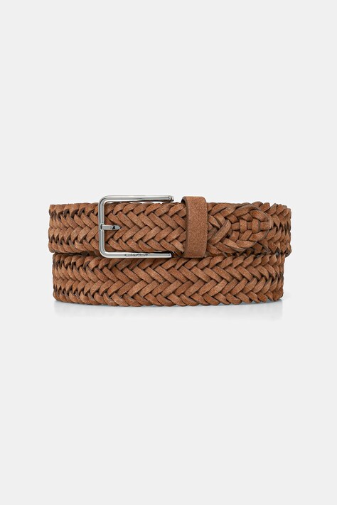 Кожаный ремень Calvin Klein мужской цвет коричневый K50K512841