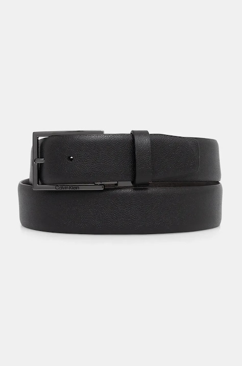Calvin Klein curea de piele cu doua fete barbati, culoarea negru, K50K512842