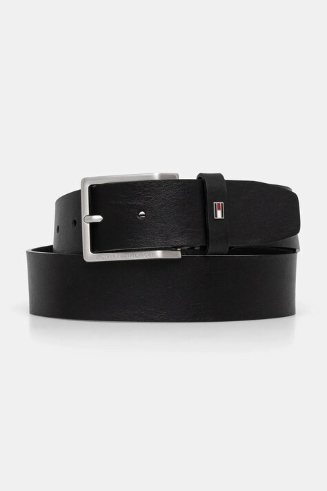 Tommy Hilfiger curea de piele barbati, culoarea negru, AM0AM13175