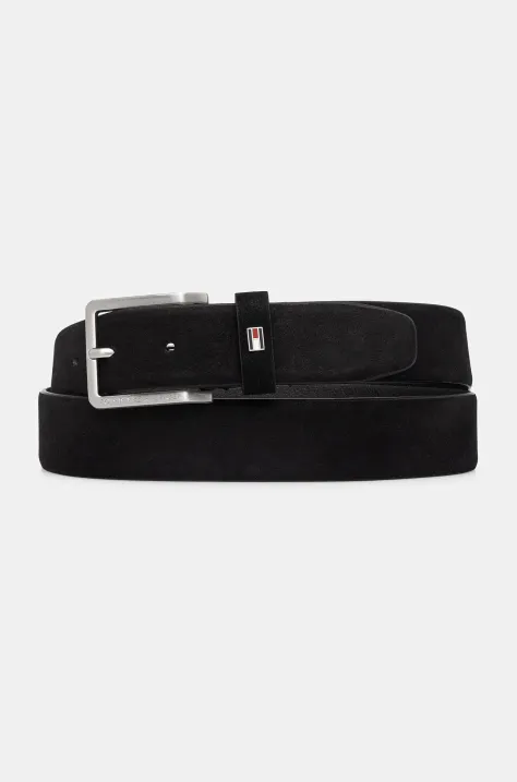 Tommy Hilfiger curea de piele barbati, culoarea negru, AM0AM13377