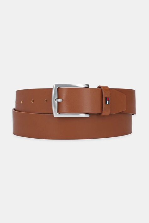Tommy Hilfiger curea de piele barbati, culoarea maro, AM0AM13536