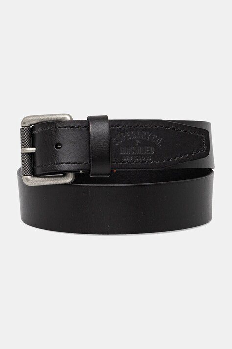 Superdry curea de piele barbati, culoarea negru, M9210116A-02A
