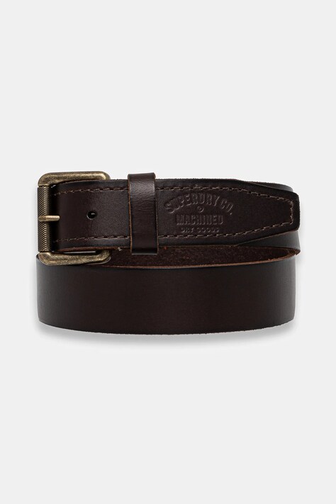 Superdry curea de piele barbati, culoarea maro, M9210116A-02O