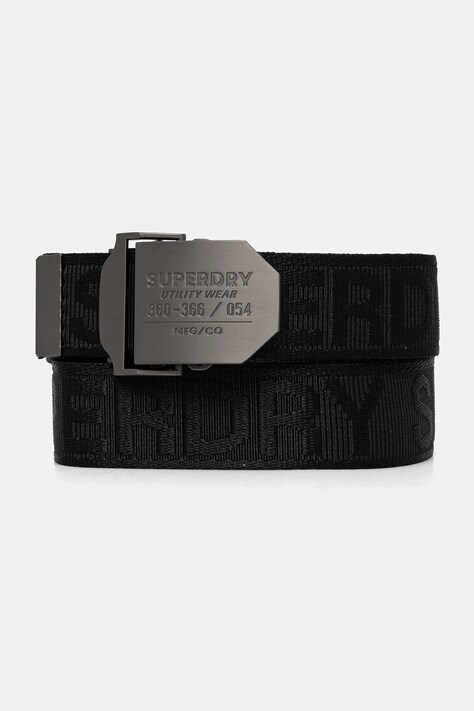 Superdry curea barbati, culoarea negru, M9210121A-02A