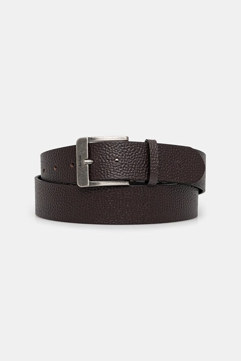 Calvin Klein Jeans curea de piele bărbați, culoarea maro, LV04G7015G