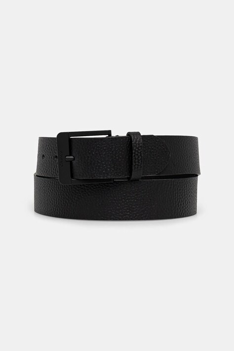 Calvin Klein Jeans curea de piele bărbați, culoarea negru, LV04G7015G