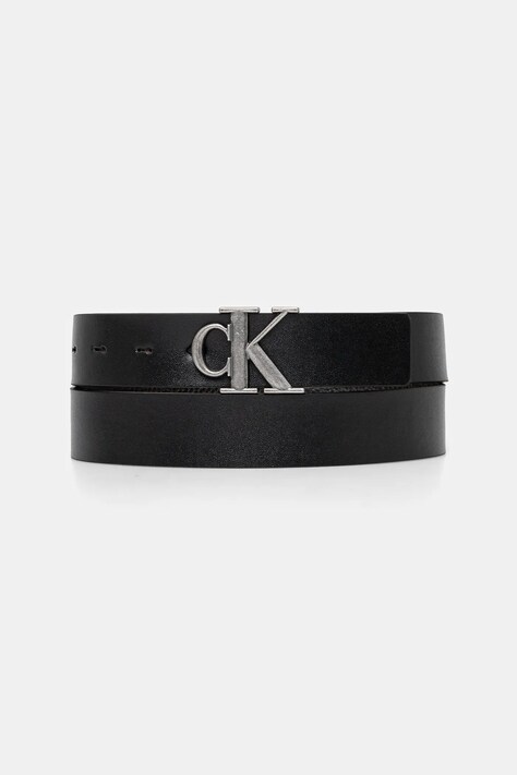 Calvin Klein Jeans curea cu doua fete barbati, culoarea negru, LV04G7002G